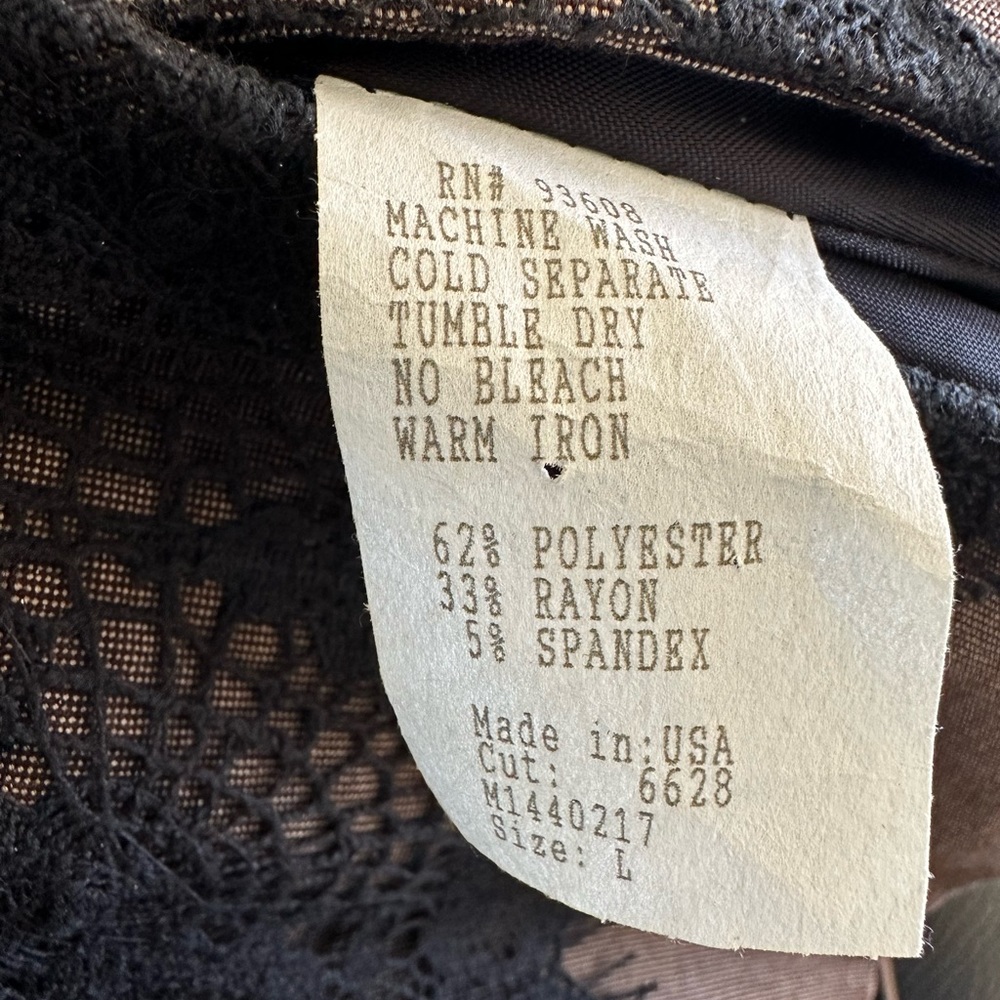 Designer Jacket in Brown & Black Lace Accent L - NWOT - Picture 9 of 11